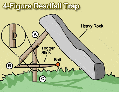 4-Figure Deadfall Trap