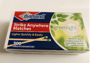 Diamond Green Light Strike Anywhere Matches