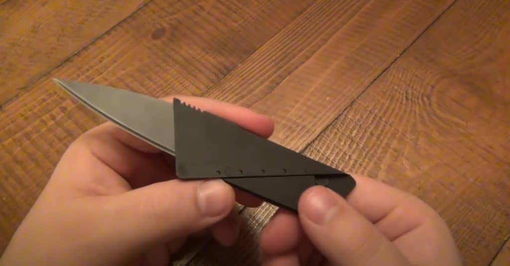 Instablade fällkniv för kreditkort