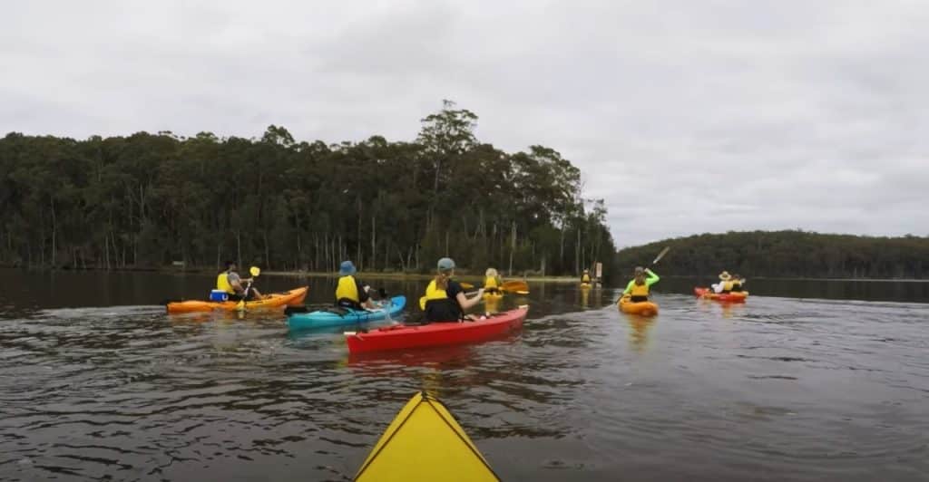 Group-Kayaking-On-A-Lake