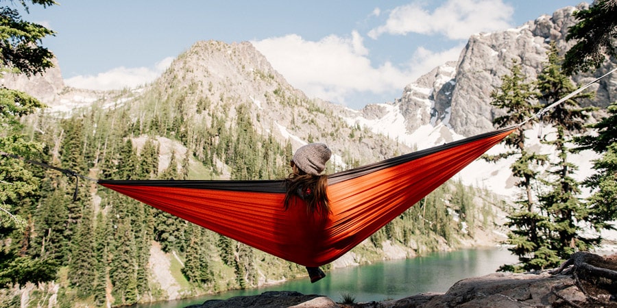 Hammock-At-Campsite-In-Mountains