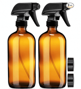 Empty Amber Glass Spray Bottles