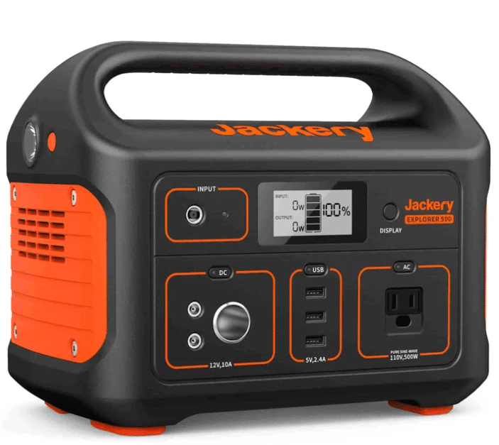 Jackery Explorer 500 Power Station Features With 3 Usb Ports And A Ac Outlet. Jackery Explorer 500 Power Station Features With 3 Usb Ports And A Ac Outlet. Jackery Explorer 500 Power Station Has Been Featured On Forbes And Digitaltrends. Jackery Explorer 500 Power Station Has 7 Outputs For Outdoor Devices. Jackery Explorer 500 Power Station Can Power More With 518Wh Capacity. Jackery Explorer 500 Power Station Has 3 Ways Of Recharging. Jackery Explorer 500 Power Station Can Be Fast Recharging With Solar Panel. 6 Ways To Protect Your Power Station &Amp; Devices. Jackery Explorer 500 Power Station Can Be Charge &Amp; Recharge At The Same Time. Jackery Explorer 500 Power Station Ischarging Coffee Kettle While Camping. Explorer 500 Can Be Quickly Recharged Within 8 Hours By Connecting Solarsaga 100W Solar Panel. Jackery Explorer 500 Portable Power Station