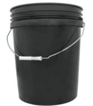 Leaktite B5Gskd Cubo de plástico negro de 5 galones