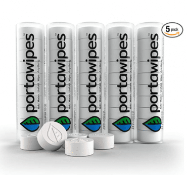 Portawipes Komprimiertes Toilettenpapier Tabletten Münztücher - 50er Pack mit
