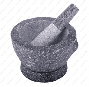 Stone (Granite) Mortar And Pestle, 8 In, 3 Cup Capacity... By M.v. Trading